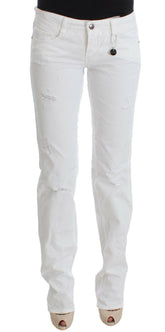 Costume National White Cotton Slim Fit Denim Bootcut Jeans -   -  Costume National.